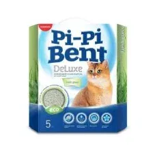 Наполнитель для кошачьего туалета Pi-Pi-Bent Deluxe Fresh Grass, комкующийся, с ароматом свежескошенной травы, 5 кг (12 л)