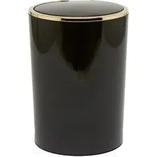 Мусорное ведро Primanova Lenox M-E35-06-A (черный/золото)