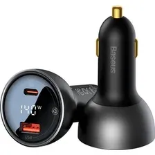 Автомобильное зарядное Baseus Digital Display PD3.1 Dual Fast Charger U+С 140W Set CGZX070001