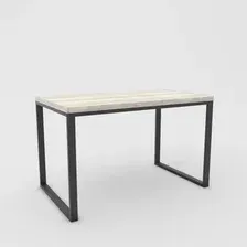 Кухонный стол Hype Mebel Чикаго раздвижной 110x70 (черный/древесина белая)