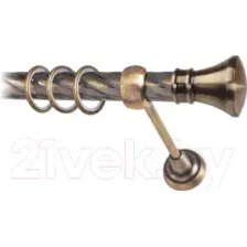 Карниз для штор Lm Decor Люксор 101 1р витой 25мм (антик, 3.2м)