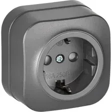 Розетка IEK Glory ERH14-K46M-16 (сталь матовый)