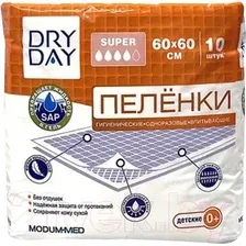 Пеленки Modum Dry Day Super 60x60 (10 шт)