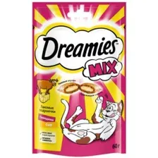 Лакомство для кошек Dreamies MIX с говядиной и сыром (60г)