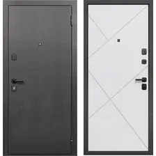 Металлическая дверь Guard 96x205x7 правая (серебристый/белый матовый)