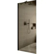 Душевая стенка MaybahGlass 109x195 MGD-679-6ш (бронзовое матовое стекло/черный)