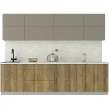 Кухонный модуль Интерлиния Мила Матте 2.8 А (луна/дуб вотан/опал светлый)