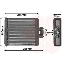 VAN WEZEL 58006196 - Теплообменник, отопление салона