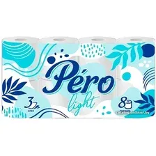 Туалетная бумага Pero Light 3 слоя (8 рулонов)