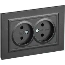 Розетка IEK Brite BR-R20-10-K02-F (черный)