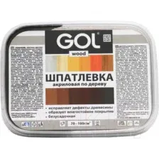 Шпатлевка готовая GOL Wood Мастер По дереву акриловая (140г, черное дерево)