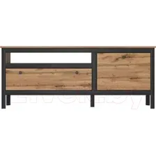 Тумба Black Red White Loft RTV1D1S (дуб вотан/черный)