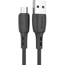 Кабель Vipfan X05 USB Type-A -microUSB (2 м, черный)