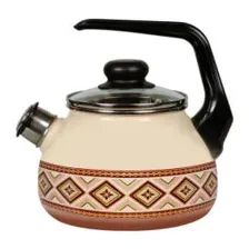 Чайник СтальЭмаль Шоколад (3,0л) 4с209я сл. кость со свистком