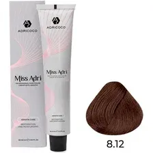 Крем-краска Adricoco Miss Adri 8.12 (100мл, светлый блонд пепельный перламутровый)
