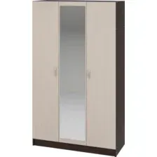 Шкаф распашной Тащи в дом Брио ШК 553 с зеркалом (венге/дуб белфорд)