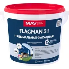 Краска MAV Flagman ВД-АК-1031 фасадная 5 л (белый)
