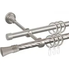 Карниз для штор АС ФОРОС Grace D16K/16Г + наконечники Арига (1.8м, сатин)