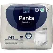 Abena Pants Premium Подгузники-трусики для взрослых M1 (Medium), 15 шт