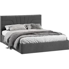 Кровать Трия Пандора с ПМ 160x200 Тип 1 (микрошенилл Relax Graphite)