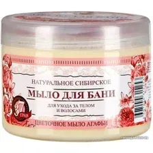 Жидкое мыло Рецепты бабушки Агафьи Мыло жидкое Травы и сборы Агафьи Цветочное для бани 500 мл