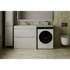Symbolite Тумба с умывальником Даллас 150 Люкс Plus 2 ящика + Даллас 150x48.2 (левый, белый)