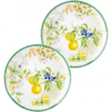 Набор тарелок Elan Gallery Лимоны 420763 (New Bone China)