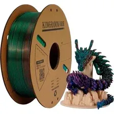 Пластик Kingroon PLA Tri Color Silk 1.75мм NSC033 (1кг, Purple Red/Blue/Green)