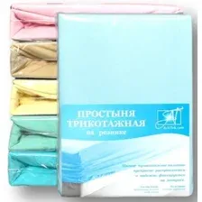 Простыня Альвитек Трикотажная на резинке 140x200x20 ПТР-Г-140 (голубой)