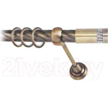 Карниз для штор Lm Decor Имидж 116 1р витой 25мм (антик, 1.8м)