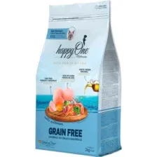 Корм для кошек HappyOne Mediterraneum, беззерновой, для стерилизованных кошек, со свежим яйцом и свежим мясом птицы, 2 кг