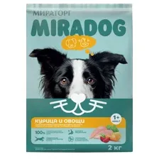 Корм сухой Miradog с курицей и овощами для собак средних крупных пород 2кг