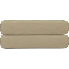 Простыня Tkano Essential TK24-FS0031 на резинке (бежевый/серый)