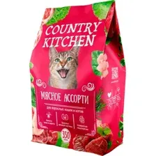 Корм для кошек Country Kitchen мясное ассорти, 350 г