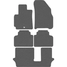 Комплект ковриков для авто Alicosta Chevrolet Orlando II (минивэн) +3 ряд 2018 - 2023 (серый, ромб)