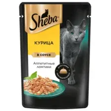 Влажный корм для кошек Sheba Ломтики в соусе с курицей (75г)