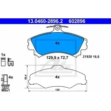 Тормозные колодки дисковые передняя ось ATE 13.0460-2896.2