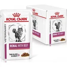 Консервированный корм для кошек Royal Canin Renal с говядиной 12x85 г