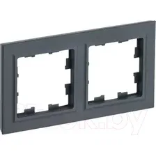 Рамка для выключателей и розеток IEK Brite BR-M22-K53 (графит)
