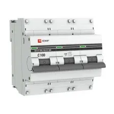 Выключатель автоматический EKF PROxima ВА 47-100 3P 100A (D) 10kA mcb47100-3-100D-pro