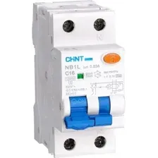 Дифференциальный автомат Chint NB1L 1PN C16 30mA AC 10kA (36мм) (R)