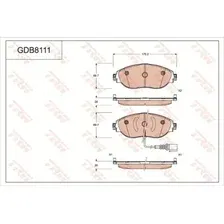 Тормозные колодки дисковые передняя ось TRW GDB8111
