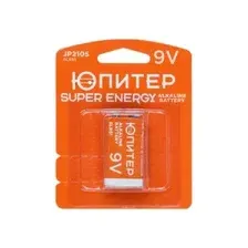 Батарейка 6LR61 (6LF22) 9V alkaline 1шт. ЮПИТЕР (крона)