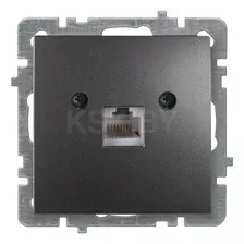 Розетка компьютерная RJ45 антрацит Nilson Touran