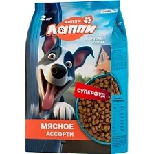 Хаппи Лаппи для собак (Мясное ассорти) 12 кг