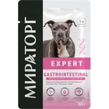 Консервированный корм для собак Мираторг Expert Gastrointestinal Береж. забота о пищеварении 85 г