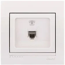 Розетка телефонная Lezard Deriy 702-0202-137 (белый)