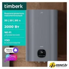 Накопительный электрический водонагреватель Timberk T-WSE80-N61-V-WF