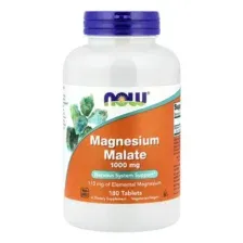 Магний Малат “Magnesium  Malate 1000mg, NOW” 180 таблеток