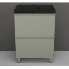 Symbolite Тумба под умывальник Манхэттен 60 Plus 2 ящика + Asti 60x45 (олива/антрацит)